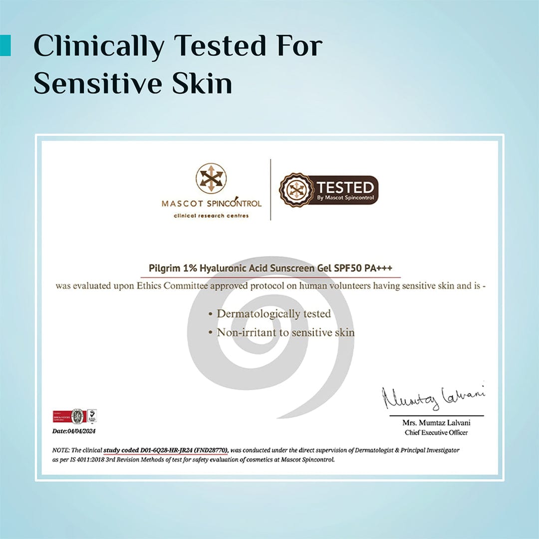 1% Hyaluronic Acid Aqua Sunscreen Gel SPF 50 PA++++