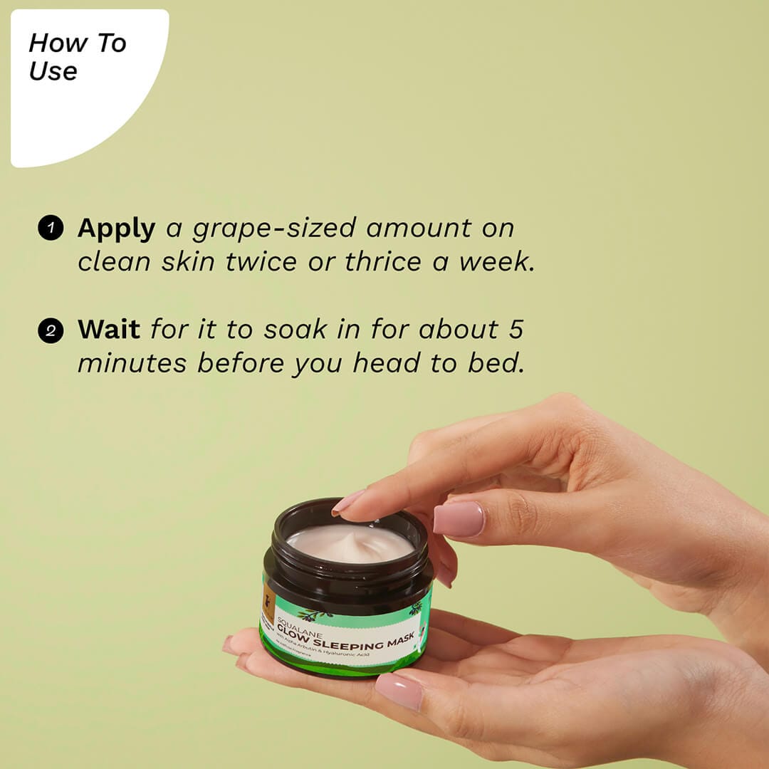 Spanish Squalane Advanced Glow Sleeping Mask with Hyaluronic Acid & Alpha Arbutin