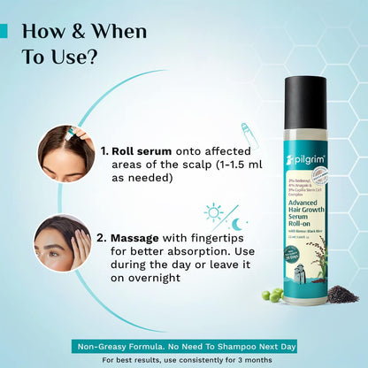 3% Redensyl, 4% Anagain & 5% Capilia Stem Cell Complex Advanced Hair Growth Serum Roll-On