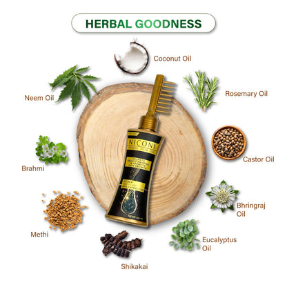 Niconi Herbal Hair Oil (Comb Applicator) 200ml