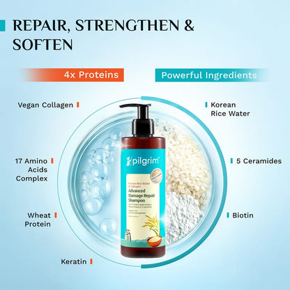 Korean Rice Water & Collagen Advanced Damage Repair Shampoo