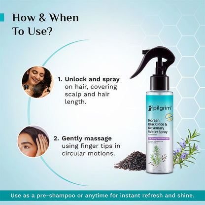 Korean Black Rice and Rosemary Water Spray With Biotin