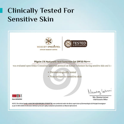 1% Hyaluronic Acid Aqua Sunscreen Gel SPF 50 PA++++