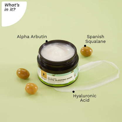 Spanish Squalane Advanced Glow Sleeping Mask with Hyaluronic Acid & Alpha Arbutin